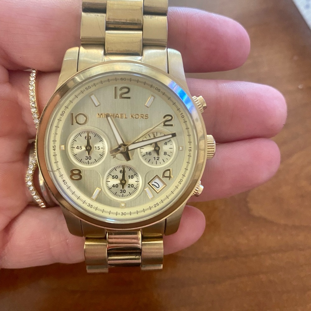 Gold MK Chronograph women’s watch